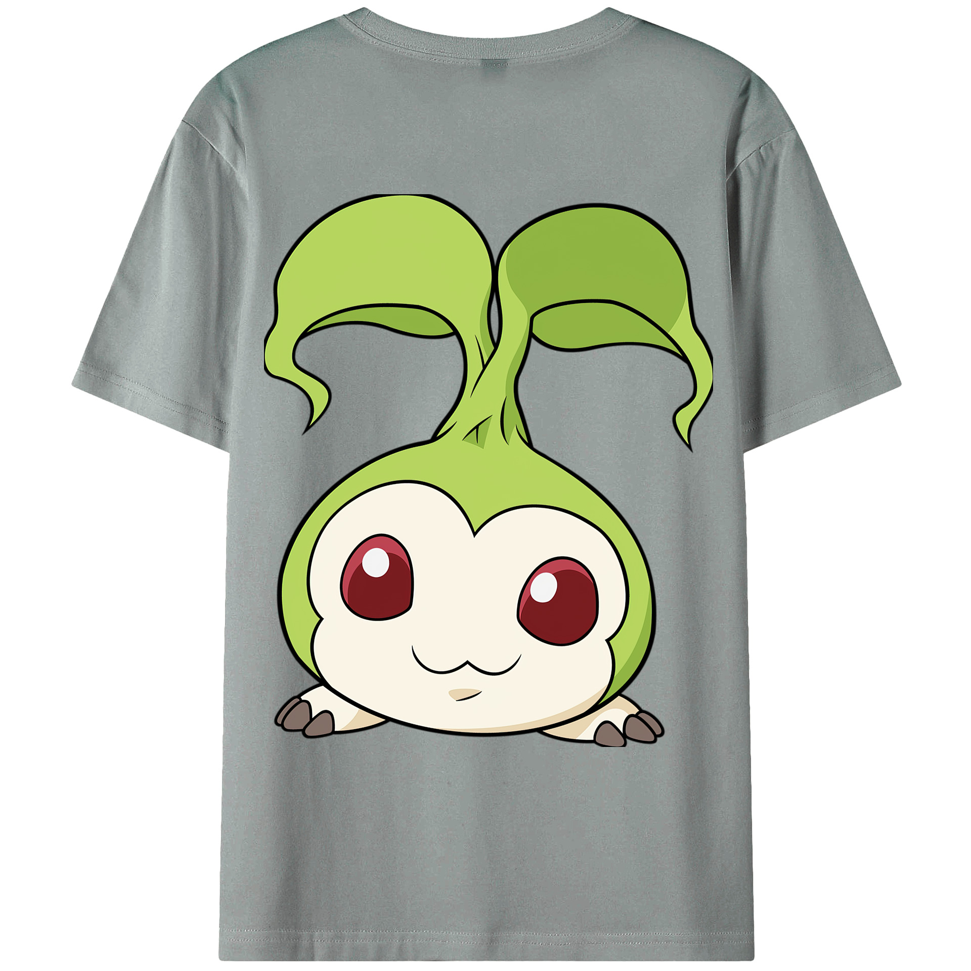 （画像用） Digimon デジタルモンスター/デジモン 綿100％ メンズ半袖Tシャツ（バックプリント） 通気性